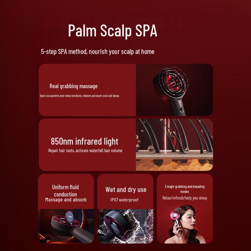 Breo Scalp3 Red Light Smart Scalp Massager CN Plug (adapter Included)