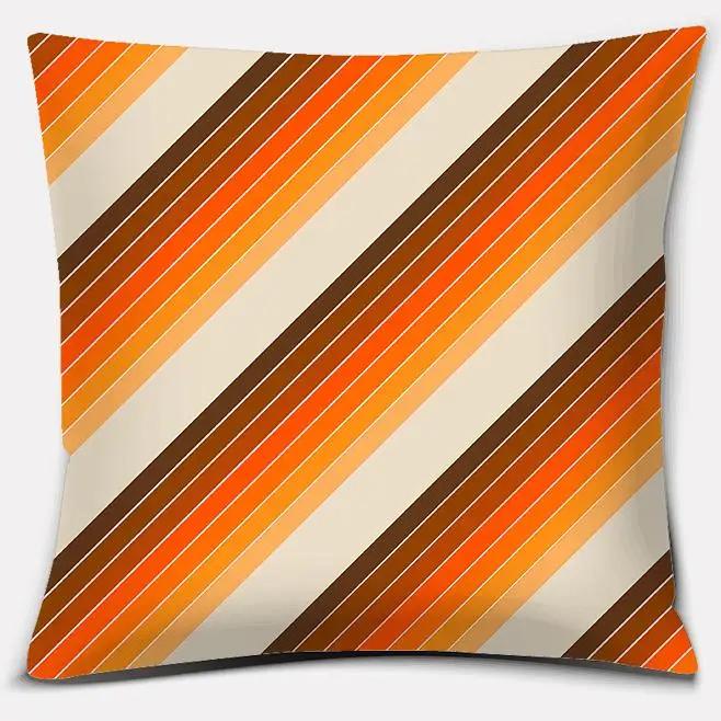 Retro Rainbow Geometric Color Series Pillow Cover Gift Home Office Decoration Bedroom Sofa Car Cushion