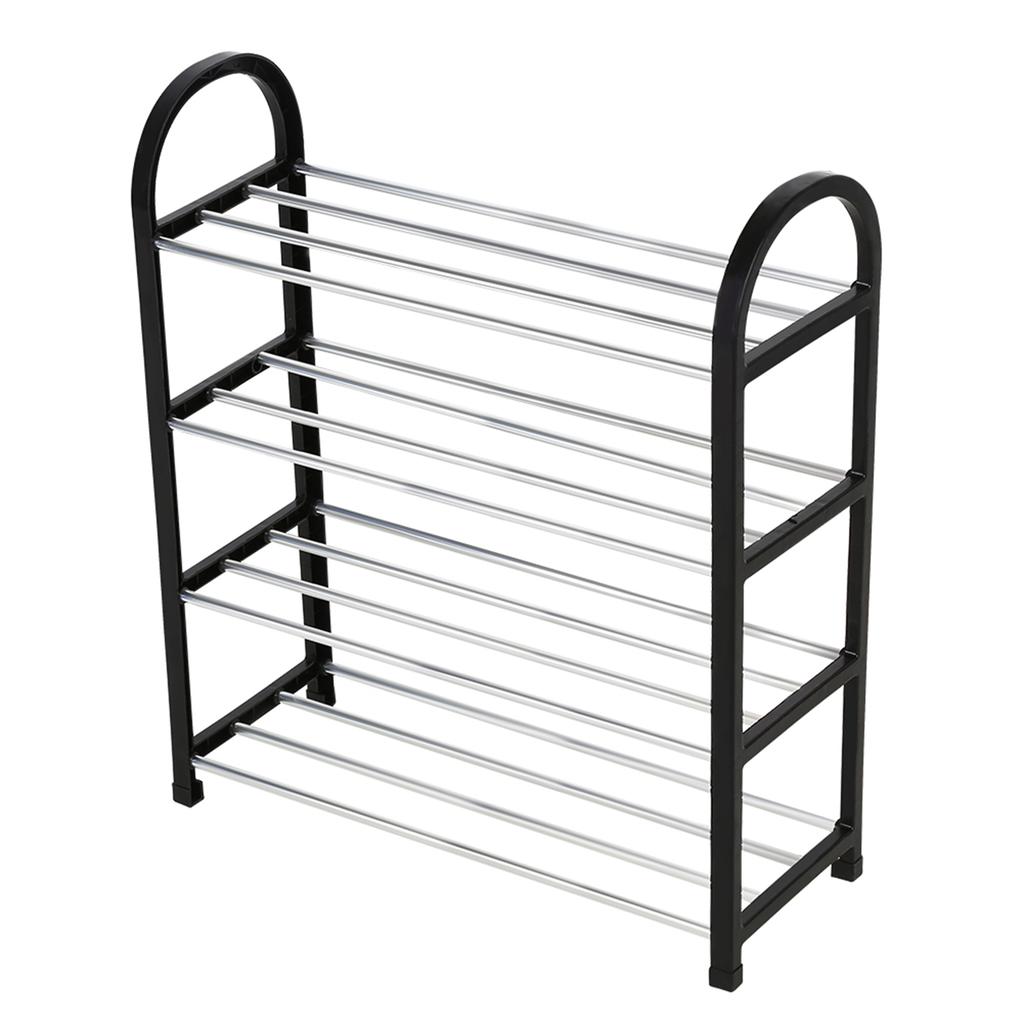 Plastic Aluminum Metal Standing Shoe Rack Shoes Storage Shelf Home 3 Tiers