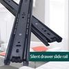 1Pair Soft Close Drawer Track Rail Cold Rolled Steel Buffer Drawer Slides Hydraulic Damping Buffer Furniture Hardware
