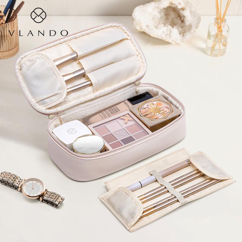 VLANDO Luxury Leather Travel Cosmetic Bag