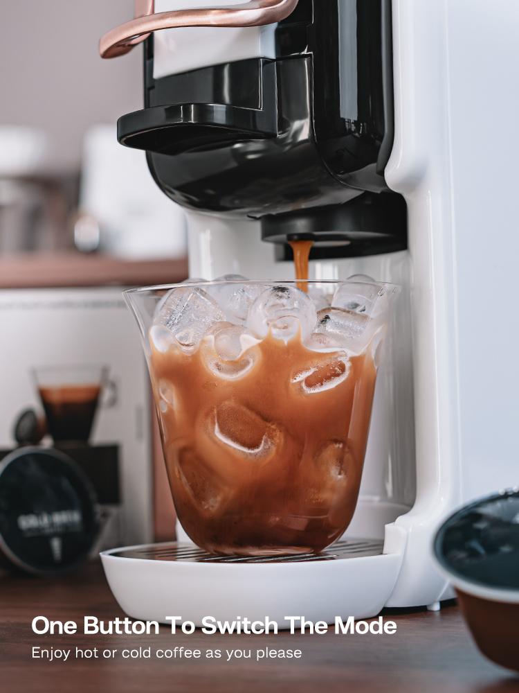 HiBREW H2B 5 In 1 Multiple Capsule Coffee Machine, Hot/Cold Coffee Maker, 19 Bar Pressure Extraction, 600ml Removable Watertank 