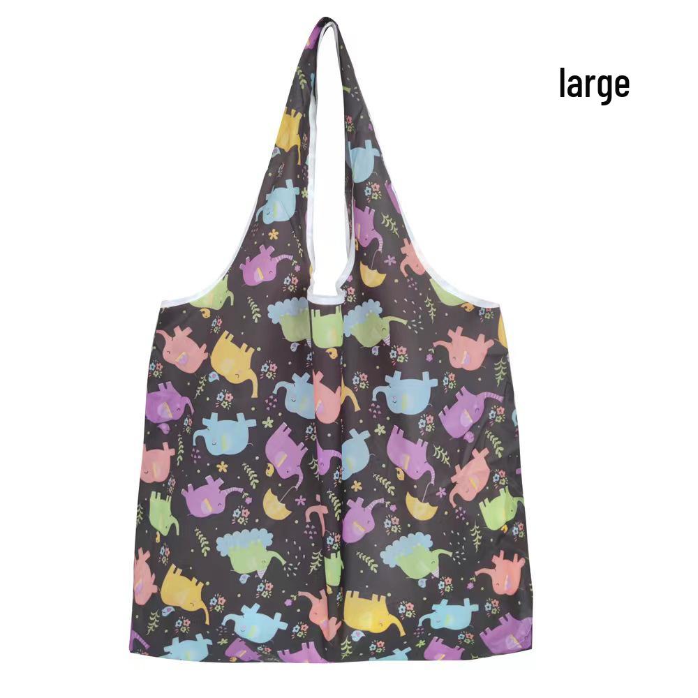 Eco-Friendly Large Capacity Foldable Tote Bag - Creative, Portable, Printed, and In Stock