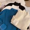 Autumn Winter Casual Thickened Cashmere Sweater Women Office-lady Warm Knitted Long Sleeve Pullovers Fashion Warm Tops 29470