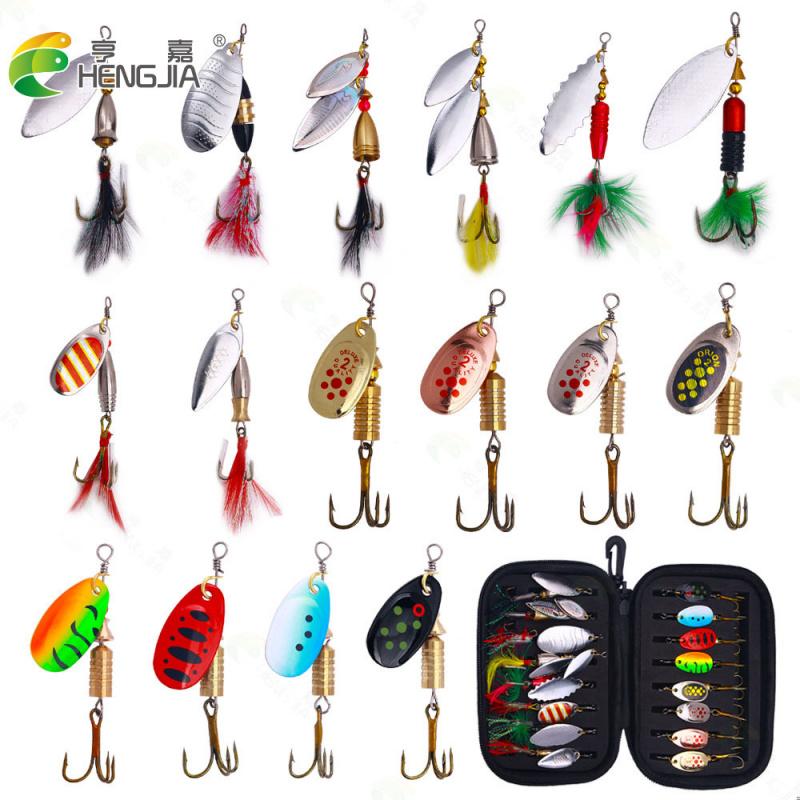 16Lure Bait Set with Spinnerbaits, Multi-Combination Fake Bait, Universal for Freshwater and Saltwater, Special for Bass and Red