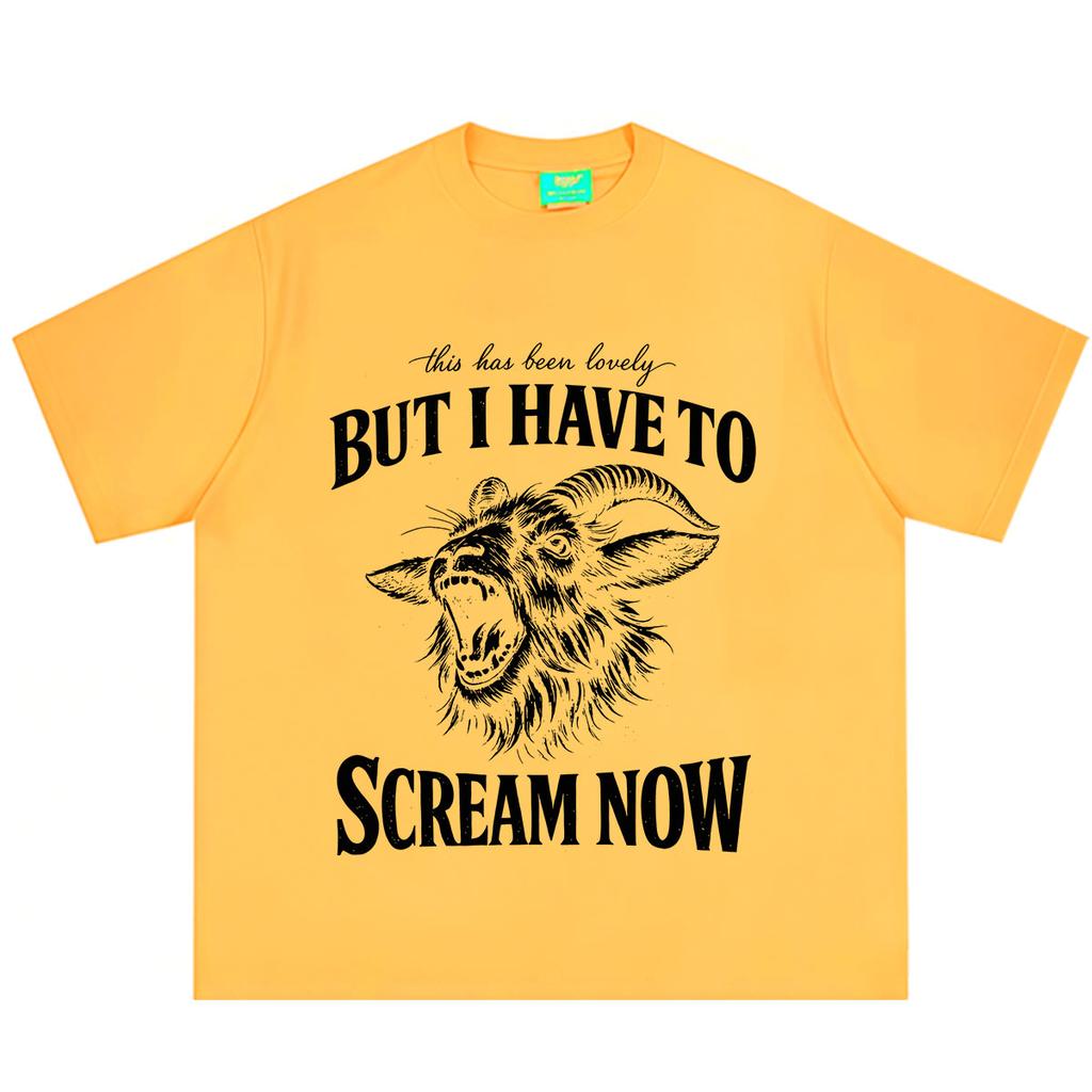 It Has Been Lovely But I Am Going To Scream Now Funny Goat Meme Tshirt Unisex Unisex Vintage Tshirt Shortsleeved Losoe Cotton Tees