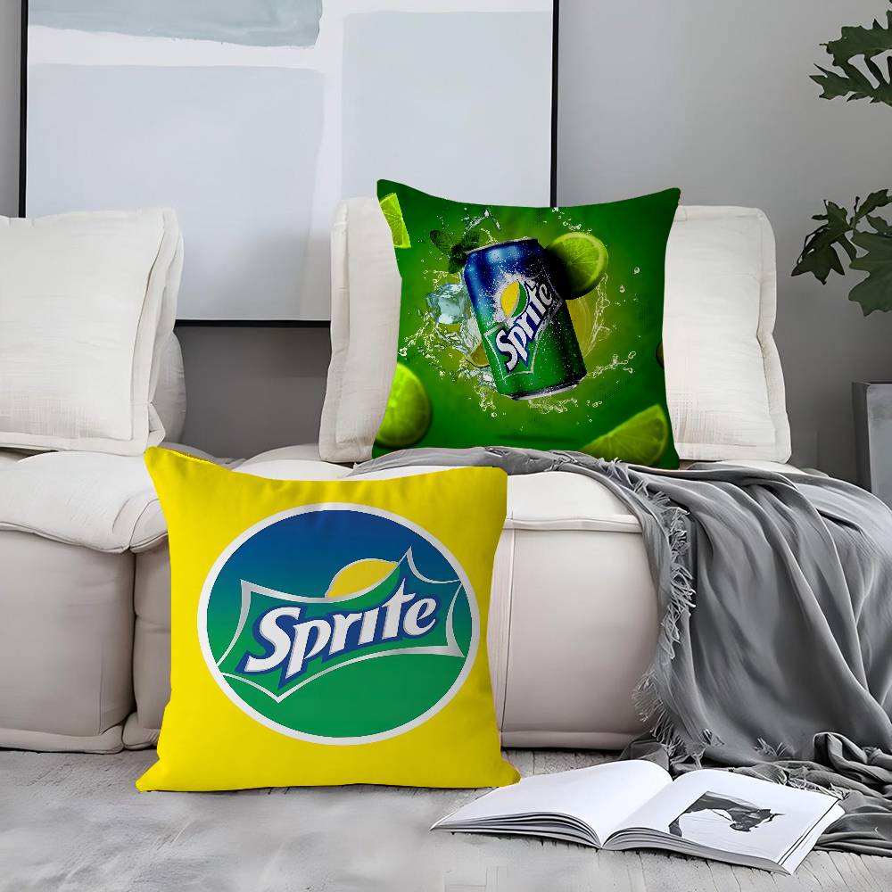 S-spri-te Logo Kissenbezug Auto Dekokissenbezug Für Sofa Auto Weihnachtsgeschenk 40x40cm 45x45cm