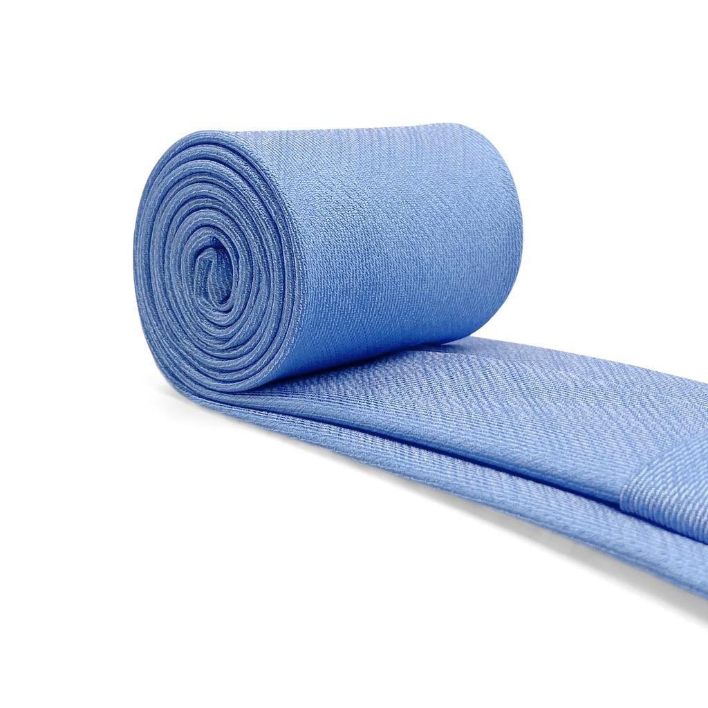 SHLAX&WING Baby Blue Plain Silk Tie, Long, 160cm