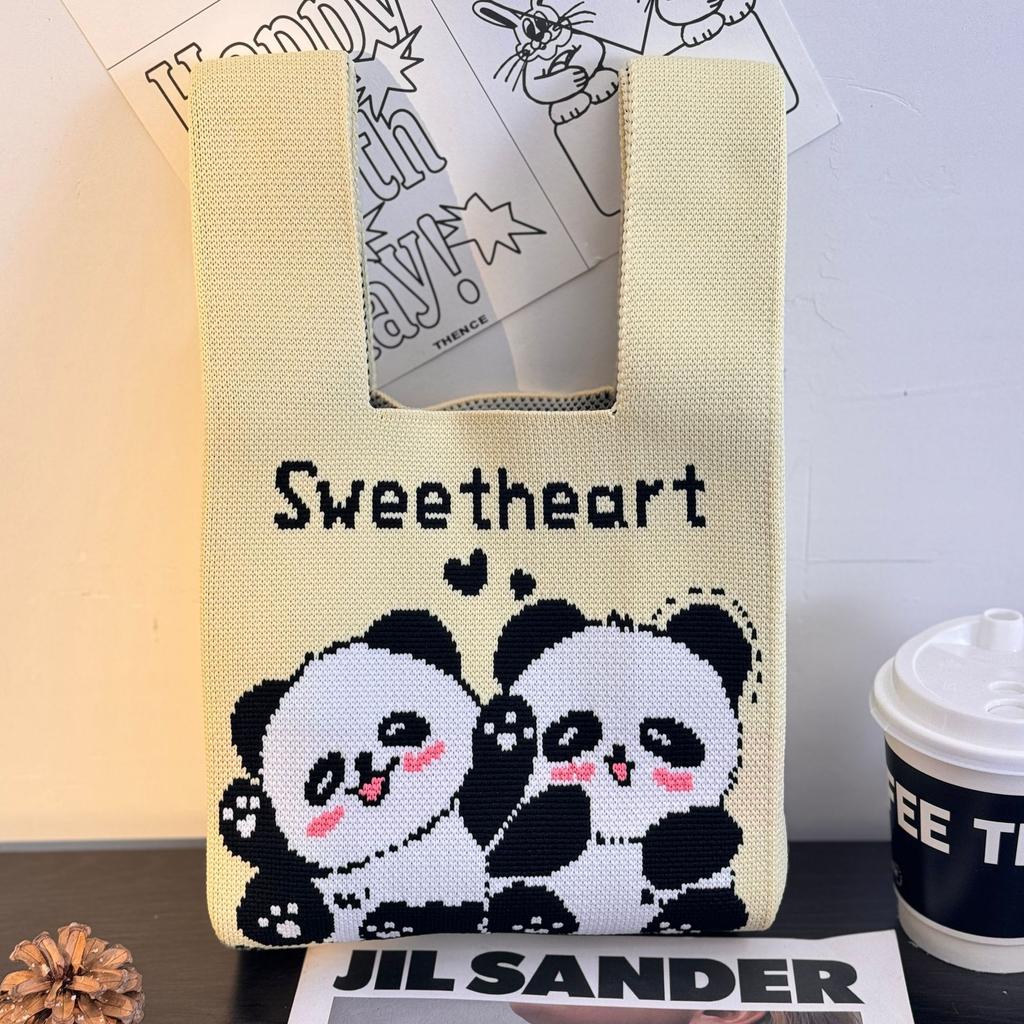 Geantă Tricotată cu Tematică Festivalul Bărcii Dragonului Geantă Cadou pentru Întâlnirea Companiei Geantă de Mână Cadou de Nuntă Geantă Zongzi Geantă Fericită pentru Bomboane