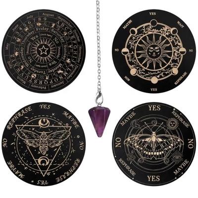 Magie Meditation Stern Pendel Brett Metaphysisch Hexen Altar Zubehör Wünschelrute Divination Brett Entscheidungsplatte Nachrichtenbrett