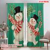 2pcs,2D Plane Printing Curtains Roller Blinds Unique Snowman Polyester Woven (without Rod) Art Deco Festive Use for Bedroom &
