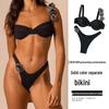 European & American Fashion Rose Flower Solid Color Sexy Bikini