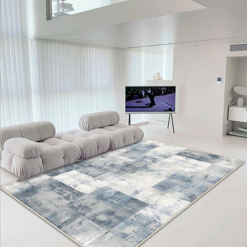 Tappeto Astratto Stile Nordico per Soggiorno Decorazione per la Casa Tappeto Morbido Soffice Antiscivolo per Camera da Letto Facile da Pulire Tappetino in Peluche per Pavimento