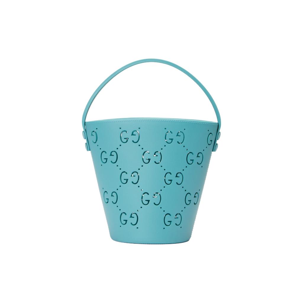 Gucci Vintage Logo Cutout Rubber Bucket Bag Kids Bags Light-Blue 723051-9AAAL-4933