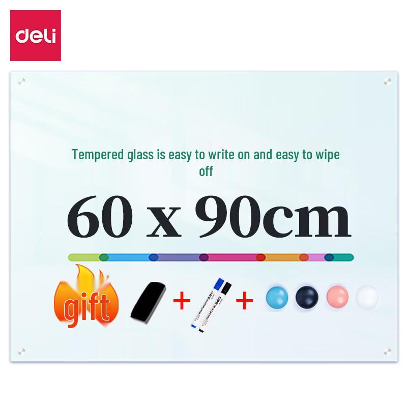 Deli Magnetic Tempered Glass Whiteboard