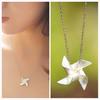 REETI Korean 925 Silver Jewelry Windmill Choker Necklaces for Women Wedding Girls Statement Jewelry Kolye