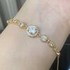 Hot-selling Champagne Gold Seiko Flash Diamond Bracelet Light Luxury Temperament Versatile Bracelet Can Be Pulled