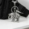 Keychain Pendant 3D Cartoon Elephant Design Sparkling Rhinestones Inlaid Key Chain with Lobster Clasp Key Ring Bags Accessories