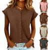 Damen Leinen Tanktops Mode Weste Bluse Top Freizeithemden