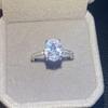 3 Carat Pigeon Egg Oval Moissanite Ring - European & American Fashion
