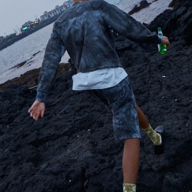 SAND SOUND TieDyeing Socks Olive (MS33KTA72J)