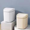 PP Small Desktop Trash Bin With Lid Multifunctional Sealed Waste Can Compact Desk Wastebasket Dustproof Design Mini Garbage