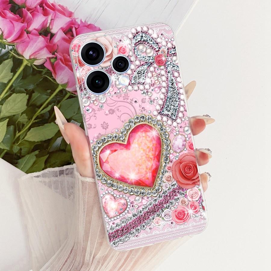 Case For OPPO Reno15 15F Protective Case For OPPO Reno15 F CPH2801 Reno 15  5G Capa Flower Soft Silicon TPU Phone Cover