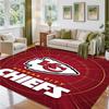 Kansas City Chiefs Design Crystal Velvet Rug Soft Decorative Mat for Bedroom Entrance
