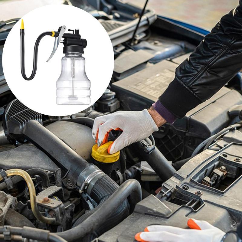 High Pressure Oiler Transparent Thumb Pump Tool Oiler Manual Oiling Bottle Transparent 250ml Oiler Oil Spray Can For Bikes And