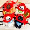 Taiyaki Headgear Plush Toy Keychain Cartoon Cat Soft Stuffed Doll Pendant Car Key Ring Backpack Bag Decor Kid Gift