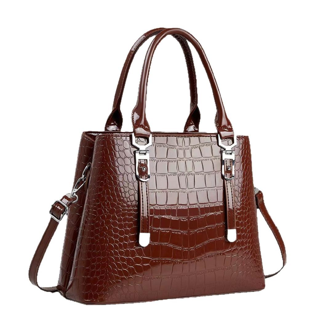 Crocodile Pattern Tote Bags with Top Handle Crossbody Purses for Women Handbag and Purse Women's Patent Leather Top-handle Work Shoulder Satchel