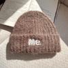 Autumn and winter thickened warm ear protection versatile big head circumference knitted cold hat girl