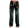 Women's Christmas Print Loose Fit Casual Pants for Holiday
