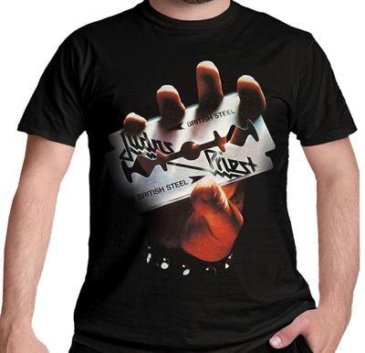 Judas Priest T-Shirt British Steel Schwarz Offiziell Neu