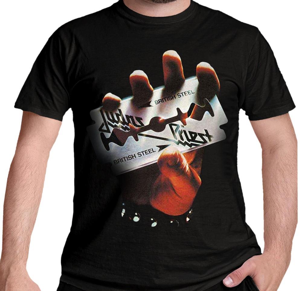 

Judas Priest T Shirt British Steel Black Official New L