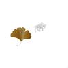 Ginkgo Iron Wall Art with Modern Bull Resin Sculpture Abstract And Animal Decor for Living Room