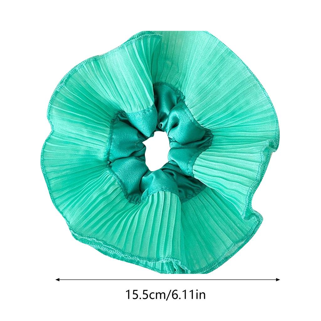 Elegant Ruffled Trim Hair Rope Layer Elastic Scrunchies Women Temperament Fashion Exaggerated Hair Rope Headpieces