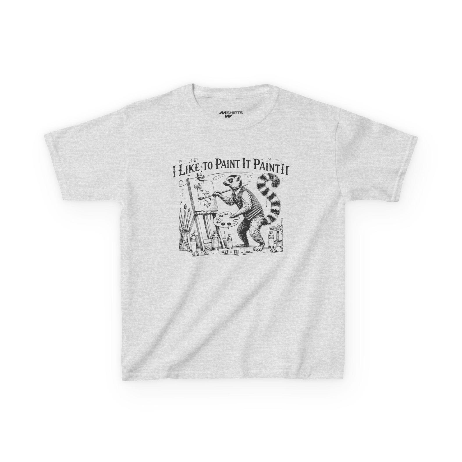 Kids I Like to Paint It Tee: Artist Lemur Shirt S