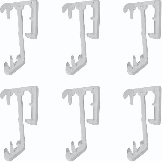 Amazing Drapery Hardware 1 Single Mini Blind Valance Clips - Clear, UV Stable, for Horizontal Wood or Mini Blinds - 6-Pack 6 pack