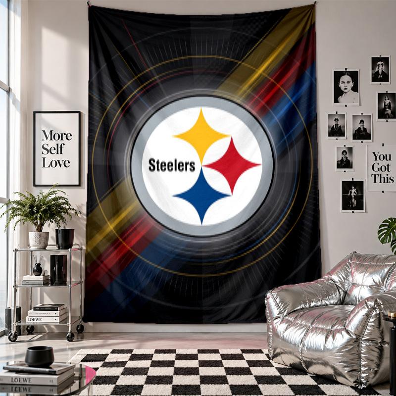 Pittsburgh Steelers Wall Tapestry Home Decor Wall Hanging Cloth for Bedroom Living Room Background