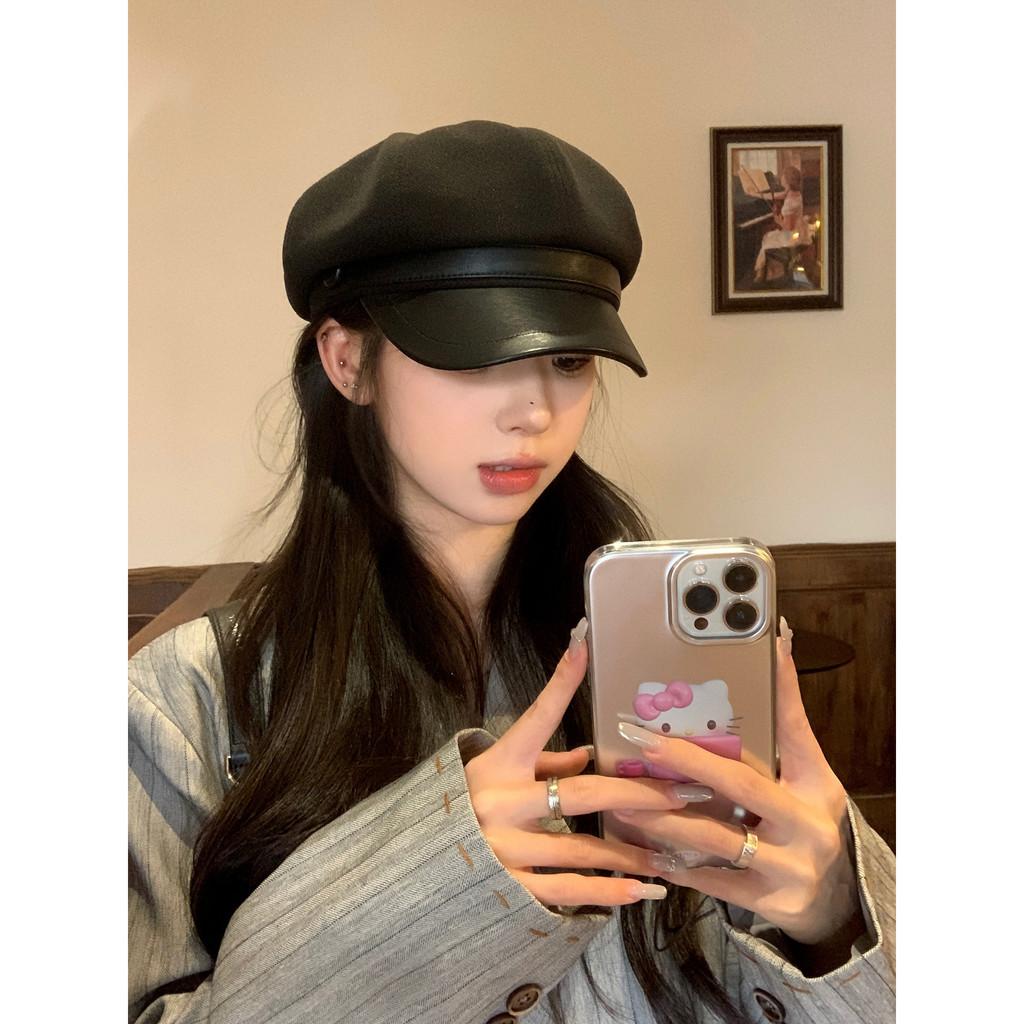 Beret Women With Octagonal Shape And Duckbill Design For Sun Protection Warmth