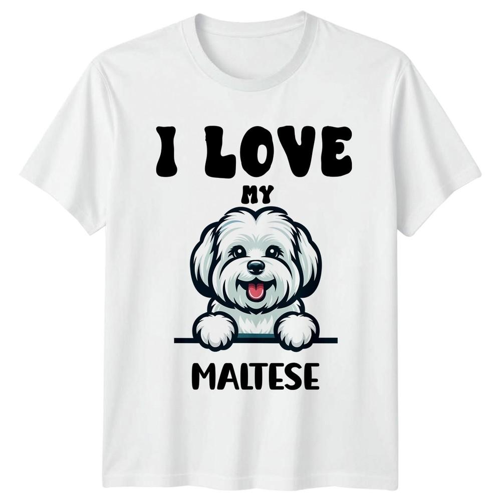 I Love My Maltese TShirt Maltese Dog Owner Christmas S