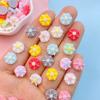 100Pcs New Cute Resin 9mm Colorful Chrysanthemums Series Flat Back Fit Phone Deco Parts Embellishments for Hair Bows Accessories