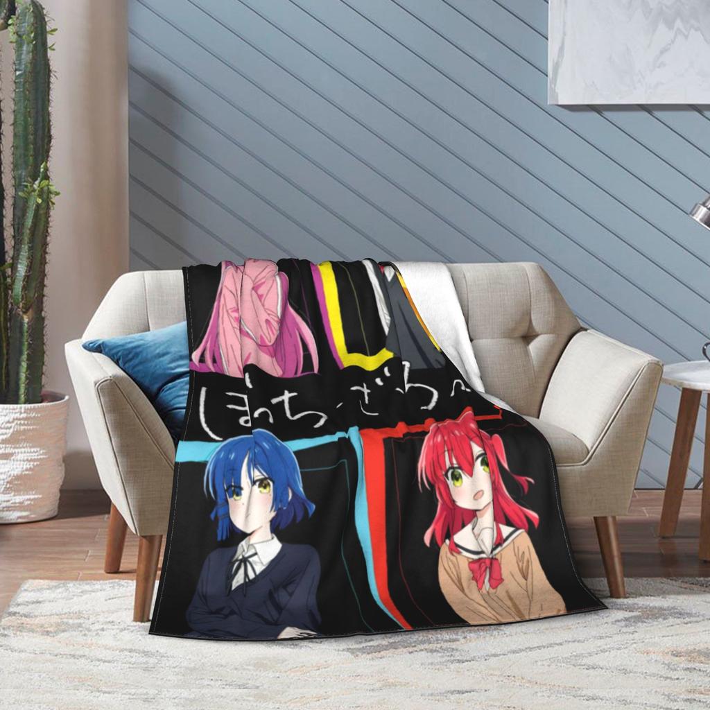 Bocchi the Rock Rock Kawaii Hitori Goto Blanket Ultra Soft Throw Blankets for Sofa 50x60 Inch Multisize Plush Thin Quilt