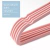 AREKUAEI Premium Blush Pink Velvet Hangers (50-Pack) Heavy-Duty - Non-Slip - Copper/Rose Gold Hooks, Space-Saving Clothes Hangers
