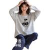 Herbal Original Color 100% Cotton Women's Long Sleeve Pullover Pajamas Cute Student Dormitory Wearable Homewear Spring Autumn New Arrival