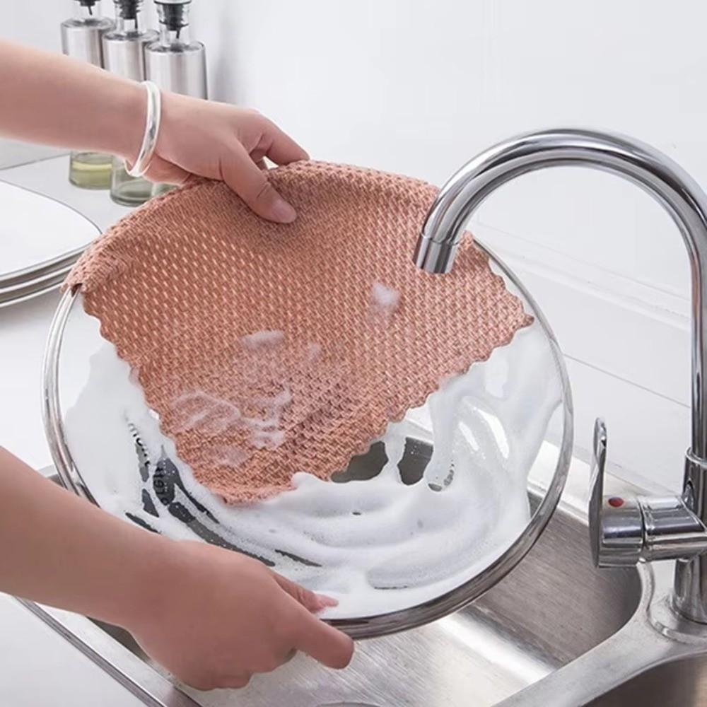 Absorbent Dishcloths Towels Pearl Weave Kitchen Towel Easy To Clean Dish Cloth  For Table