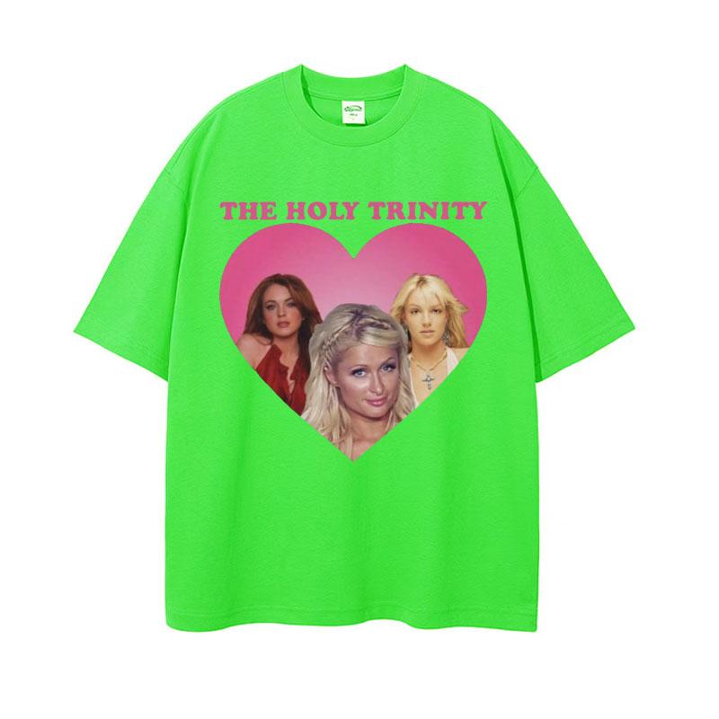 Die Heilige Dreifaltigkeit Britney Spears und Lindsay Lohan T-Shirt Herren Damen Kleidung Mode T-Shirts Harajuku Retro 100% Baumwolle T-Shirt