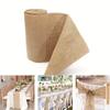 Natural Beige Jute Burlap Roll 15cm×2m, Vintage Fabric for Wedding, Christmas Decor, Chair Sashes & DIY Projects