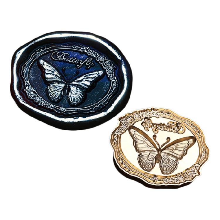 Butterfly Wax Seal Stamp Brass Head Insect Series Sealing Waxed Stamp for Photo Invitation Card Scrapbooking Decorations